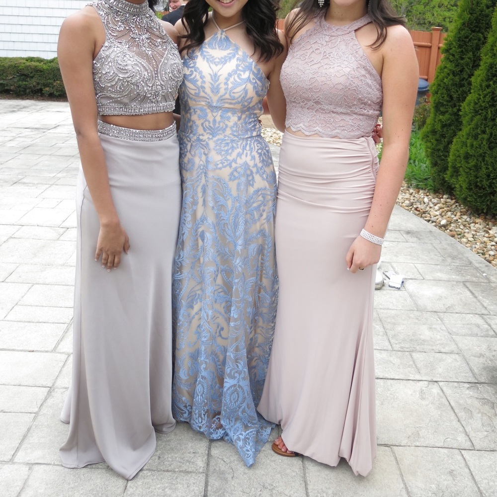 mauve two piece prom dress!